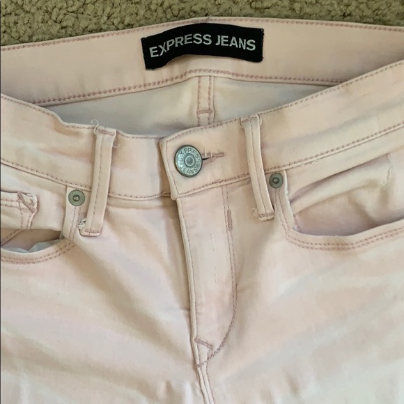 EXPRESS SOFT PINK JEANS SZ. 0 - Picture 6 of 8